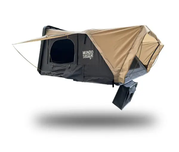 carpa de techo para vehículos para 5 o 6 personas. Color gris. Techo ABS. Marca mundo salvaje